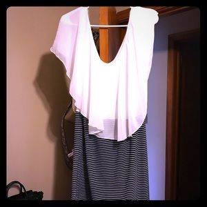 ❤️SOLD❤️ 3X Navy & White Dress